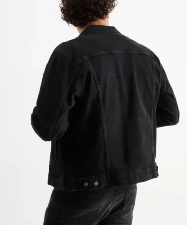 Mens Black Denim jacket