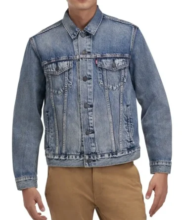 Mens Denim Jacket in Light Blue