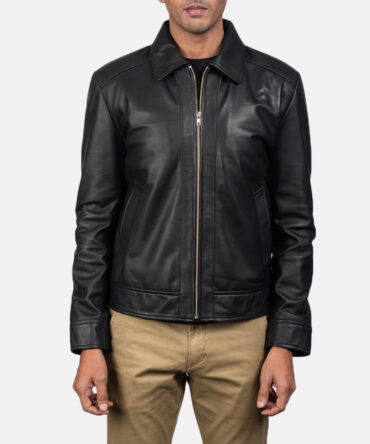 Inferno Mens Black Biker Leather Jacket