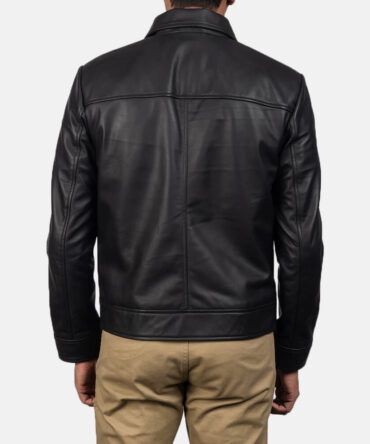 Inferno Mens Black Biker Leather Jacket