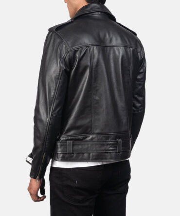 Allaric Alley Black Leather Biker Jacket