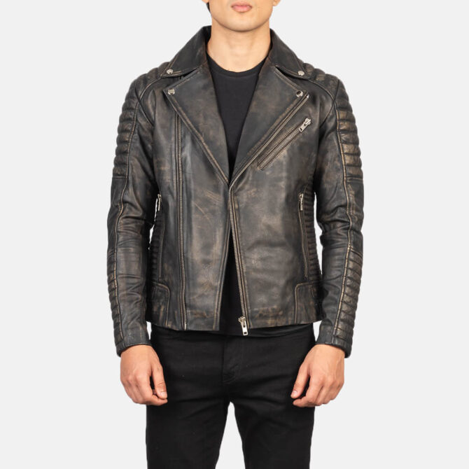 Mens Brown Vintage Leather Jacket