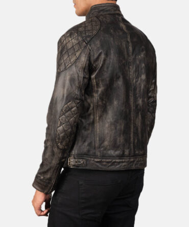 Mens Distressed Brown Vintage Leather Jacket