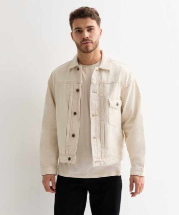 Mens Off White Denim Jacket